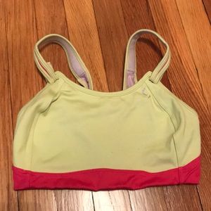 Moving comfort Fiona sports bra size 32 DD yellow